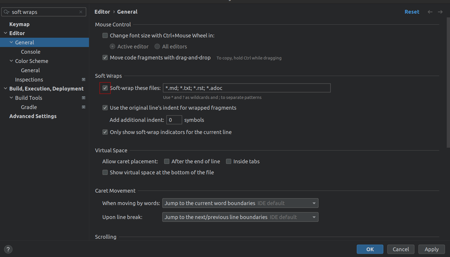 configuration asciidoc