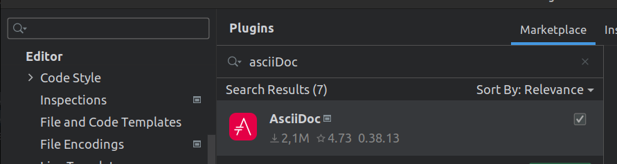 plugin asciidoc to download