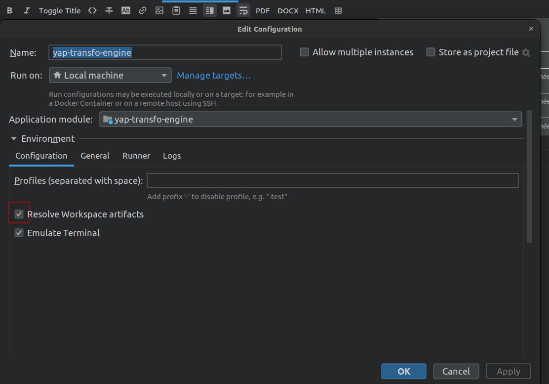 resolve application artifact
